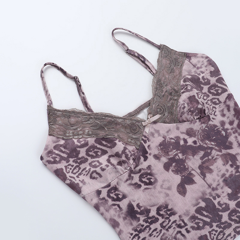 Sleek Polyester Openwork Cami