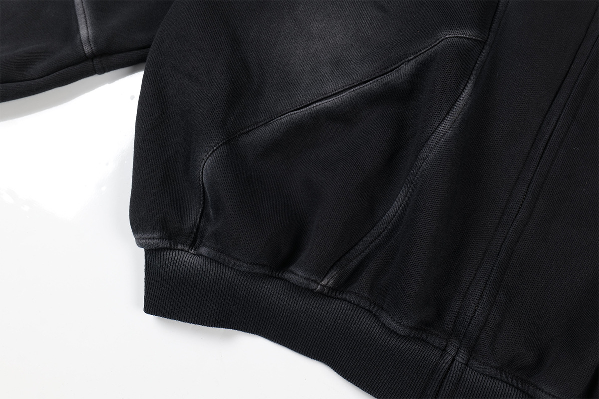 Retro Geometric Cotton Loose Fit Hoodie