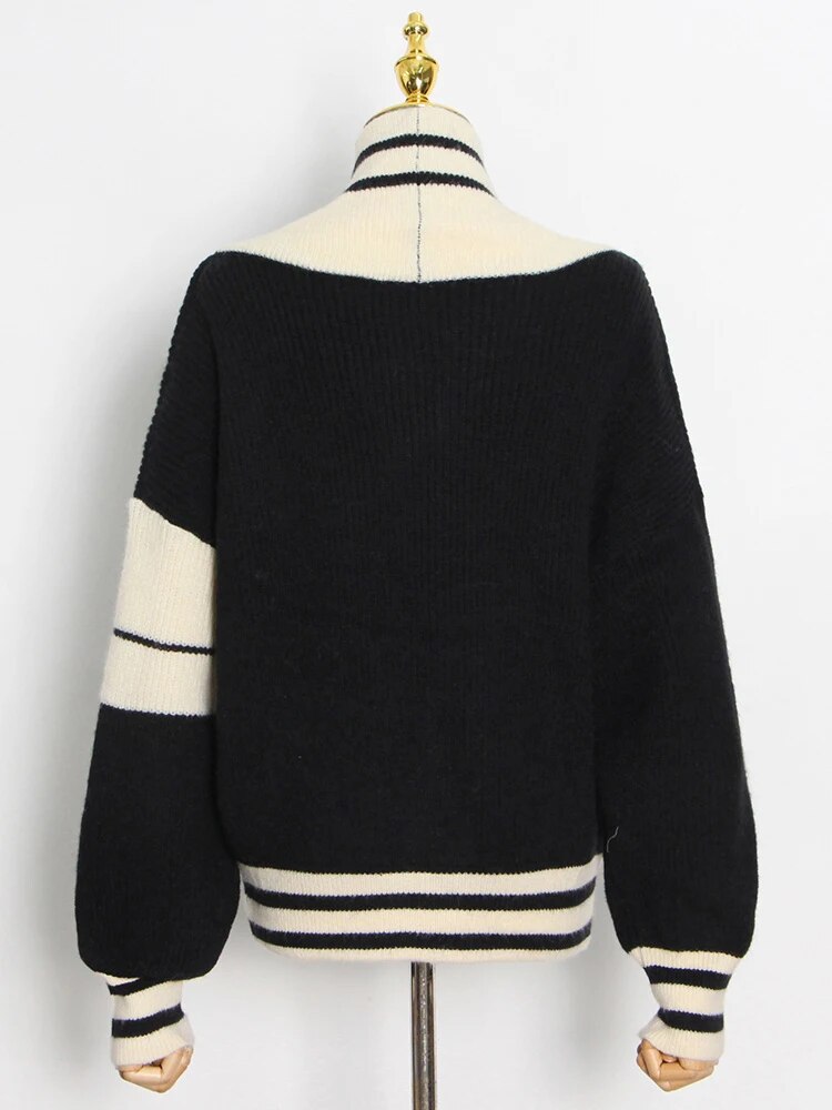 Ladies Relaxed Open Front Polyester Multi Tone Sweater