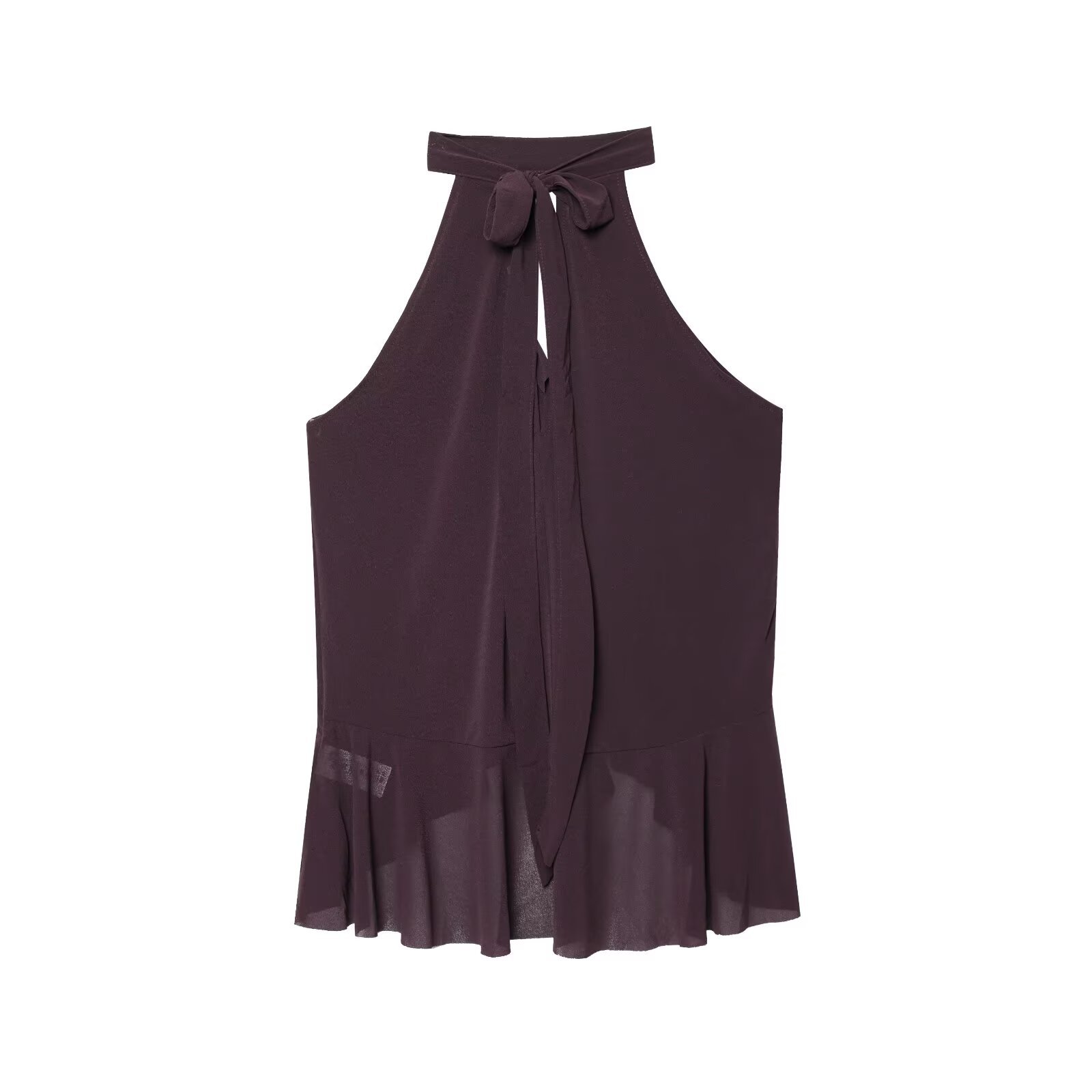 Women's Clothing INS Internet Celebrity Sexy Layered Decorative Halter Neck Top