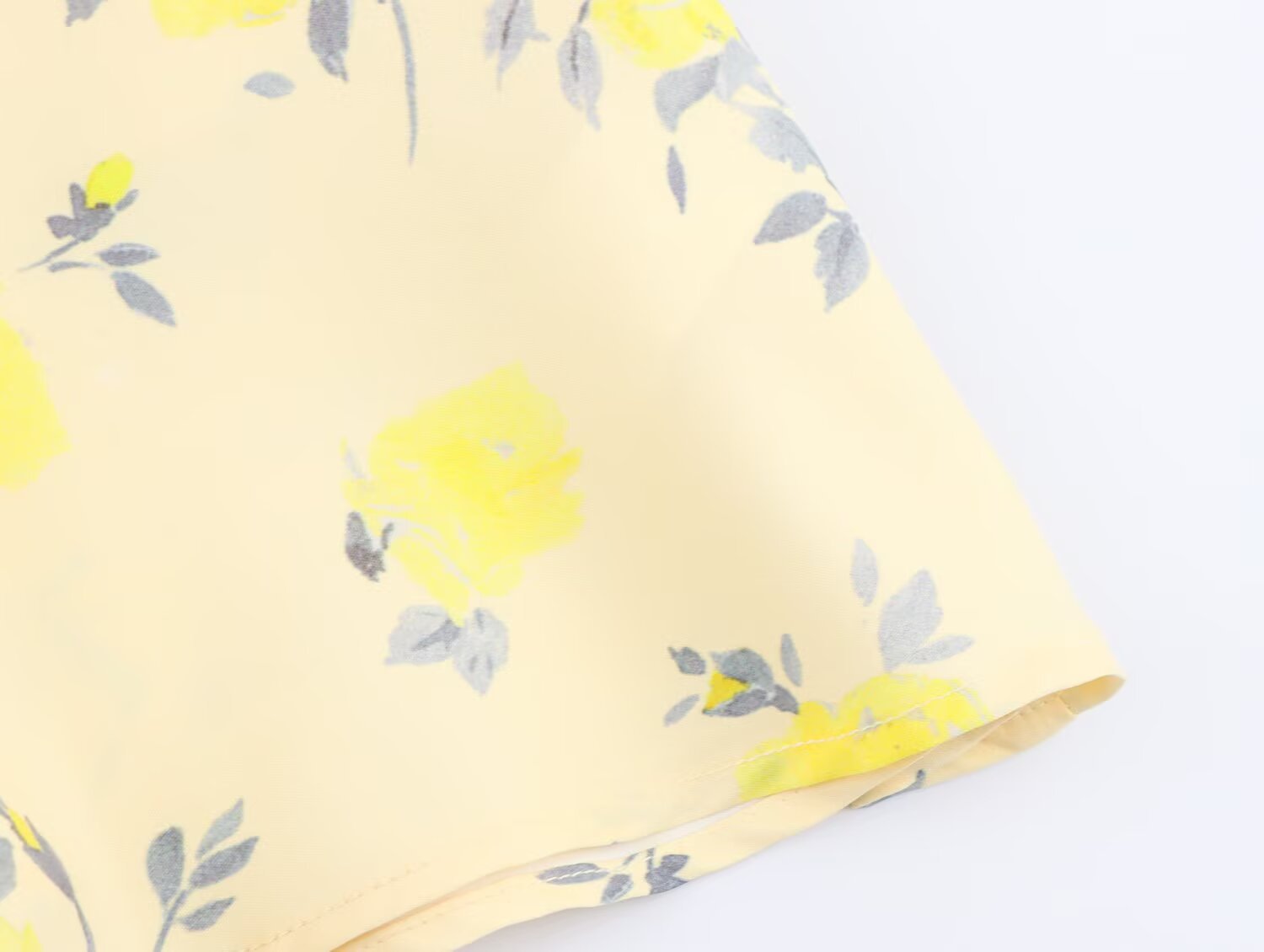Women's Fashion Casual Floral Poplin Short Dress