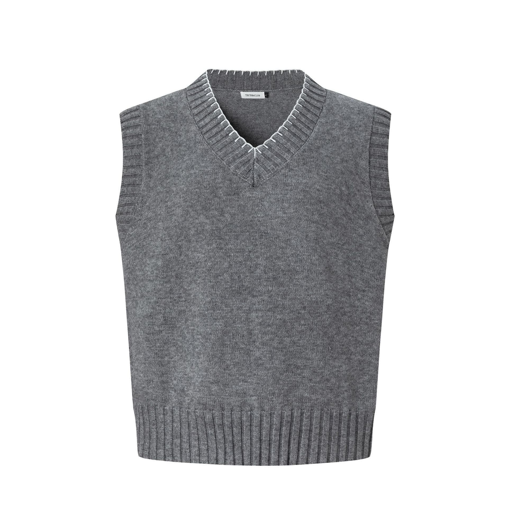 Streetwear Cropped Boxy Blended Vest