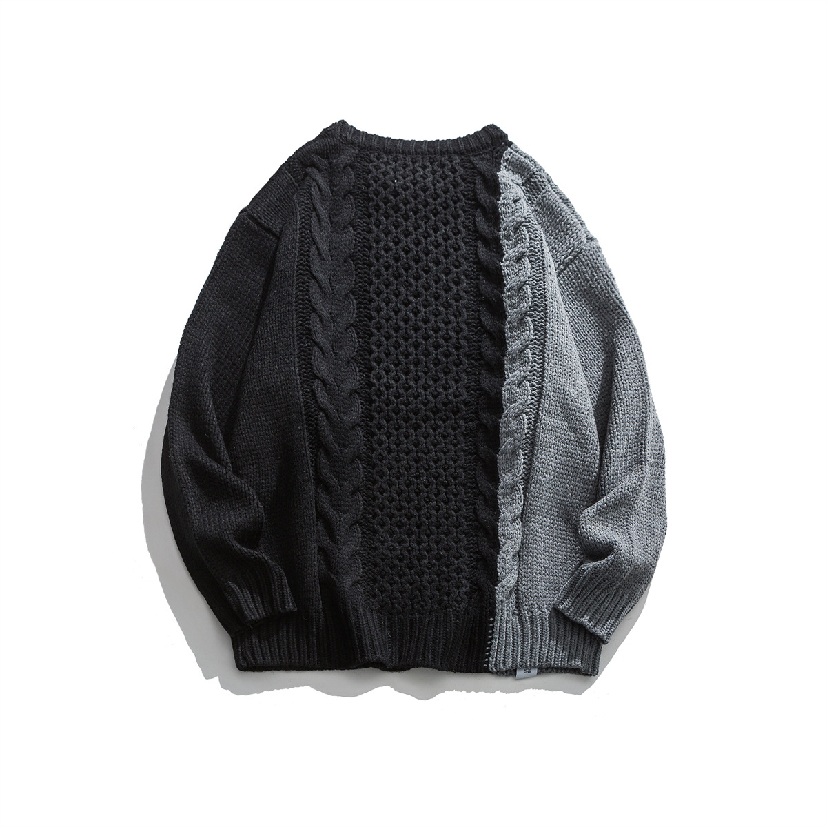 Japanese Workwear Contrast Block Oversized Sweater