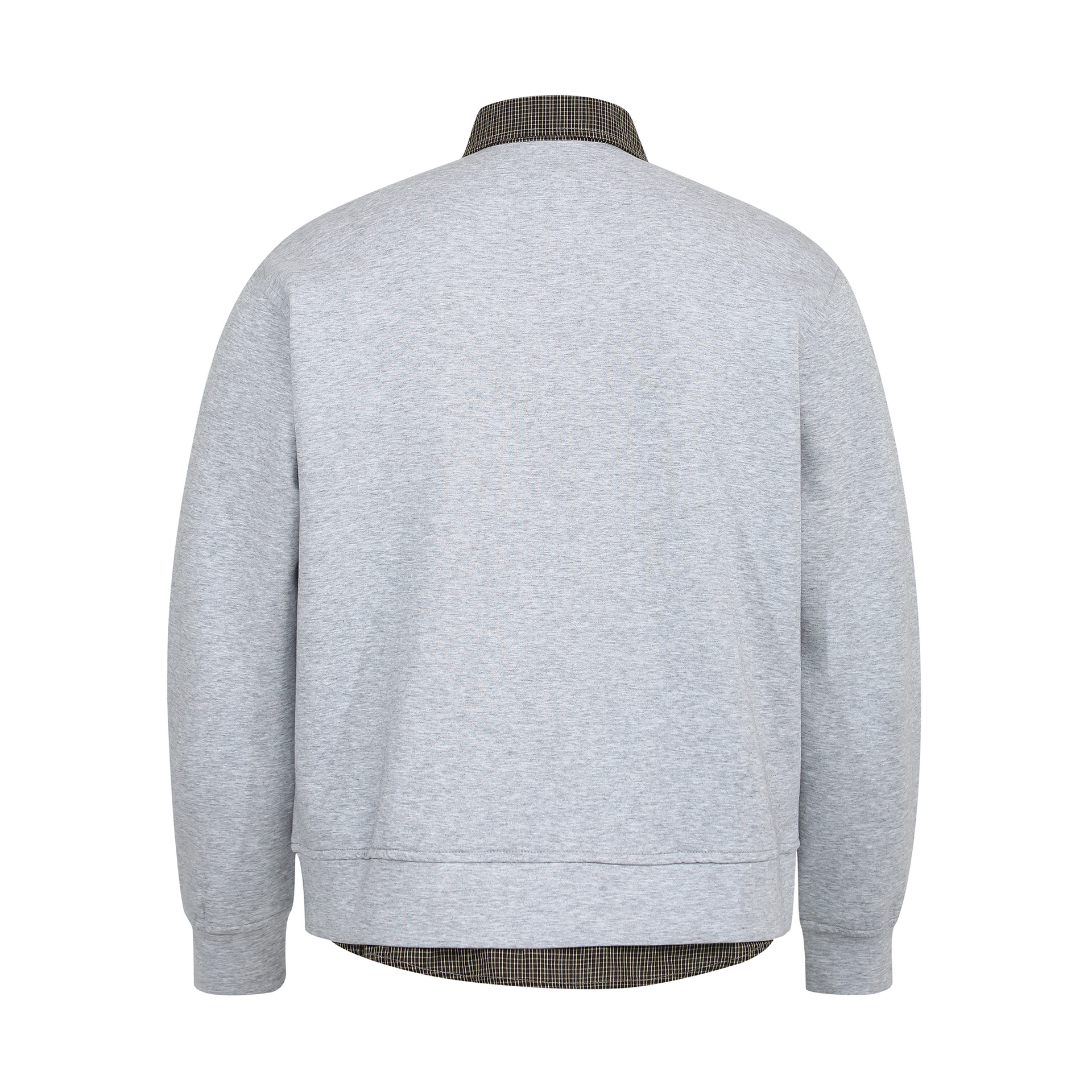 Streetwear Checked Layered Cotton Hoodie