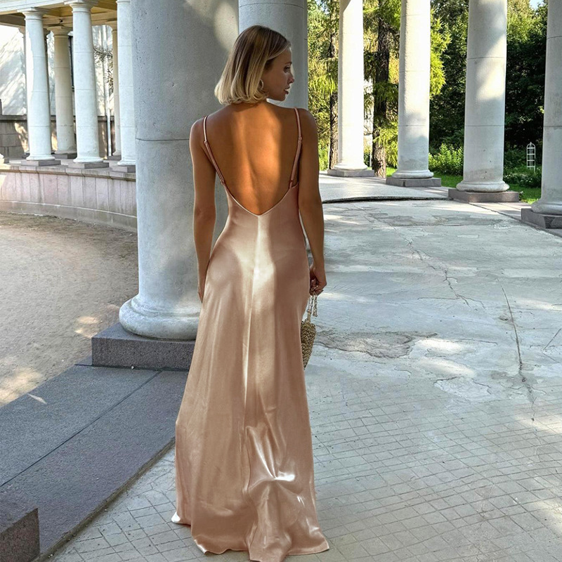 Sleeveless Plunging Neckline High Waist Pencil Dress