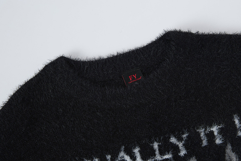 Street Trend Jacquard Loose Fit Sweater