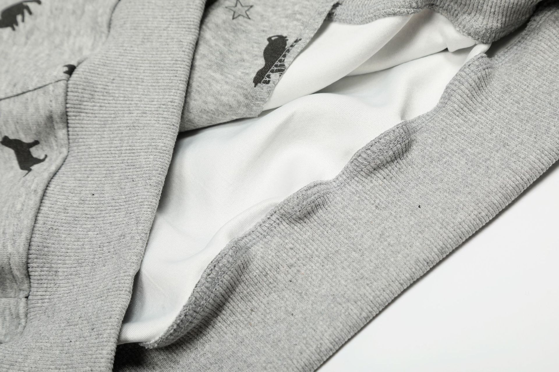 Cat printed zipper hoodie