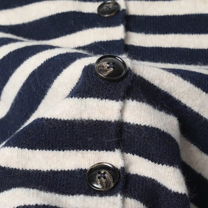 Loose Fit Stripe Long Sleeve Sweater