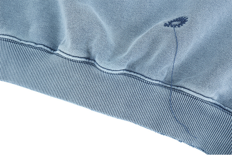 Men's Faded Plain Stitched Cotton Sweatshirt