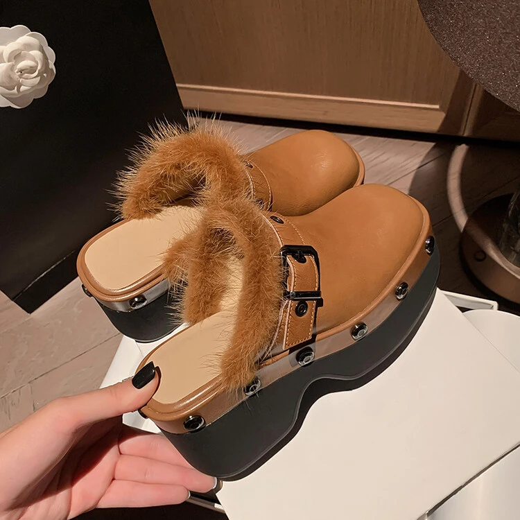 Ladies Embellished Chunky Sole Sandals