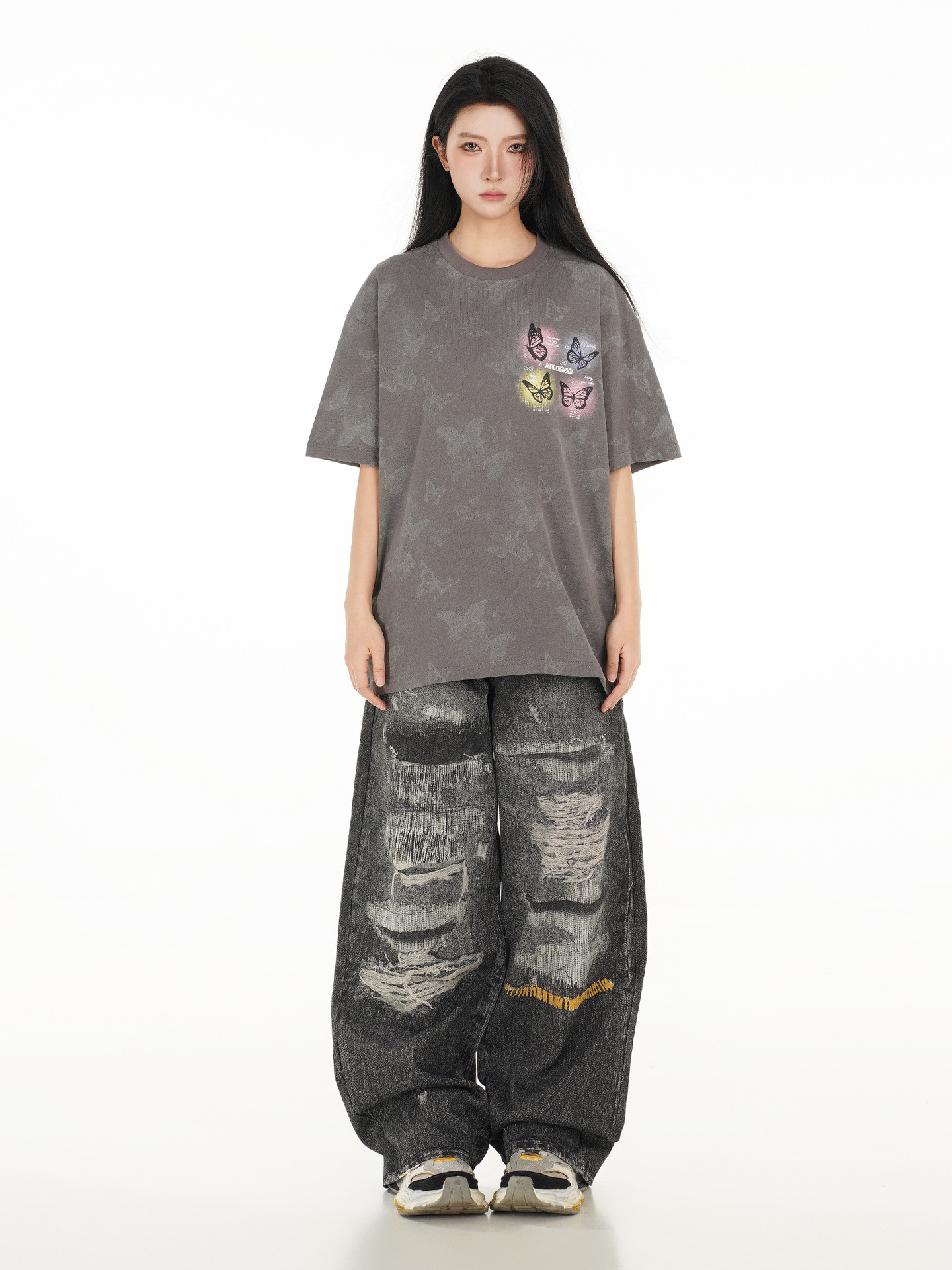 Vintage American Cotton Crew Neck Oversized Monarch Tee