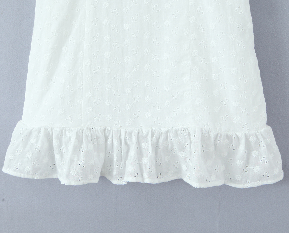 Bow decoration lace edge camisole dress