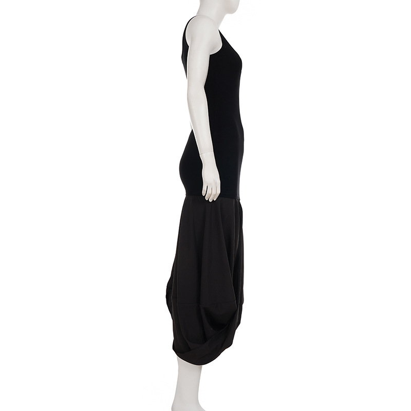 Fitted Scoop Neck Maxi Skirt