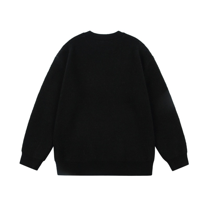 Oversized Color Block Japanese Workwear Sweater