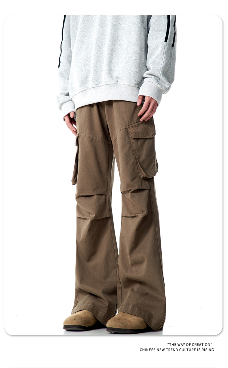 Work Pants for Men and Women Loose Straight Leg Casual Long Trousers
