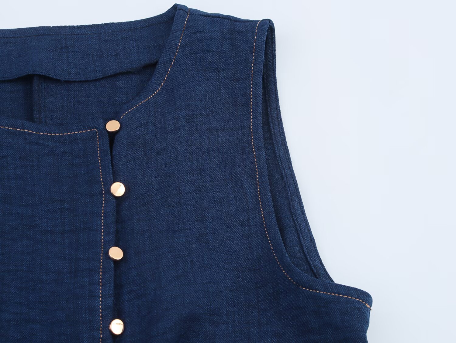 Ladies Round Neck Sleeveless Polyester Tank