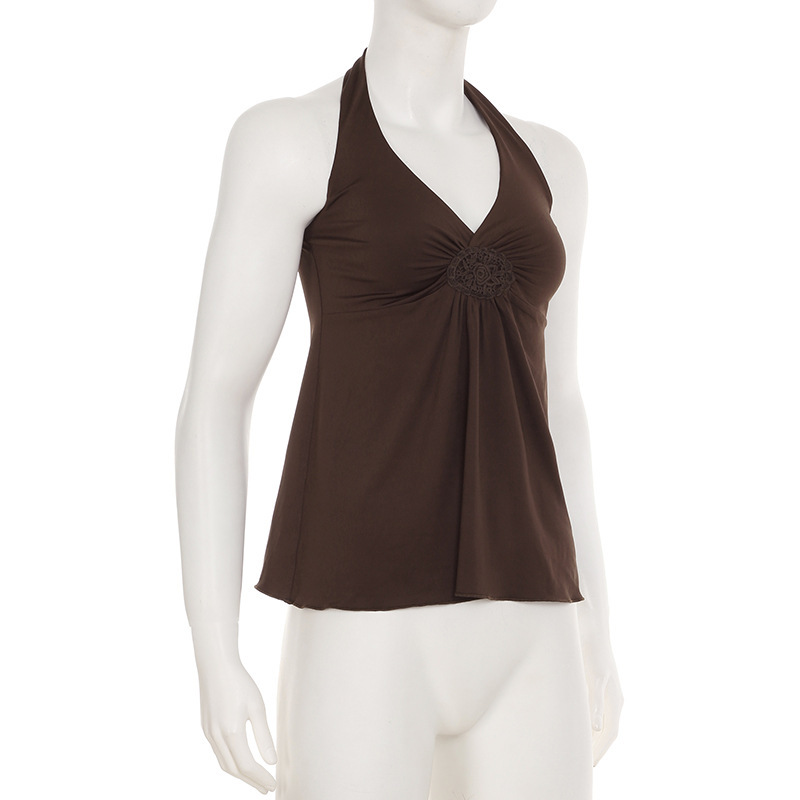 Halter Milk Silk Tank