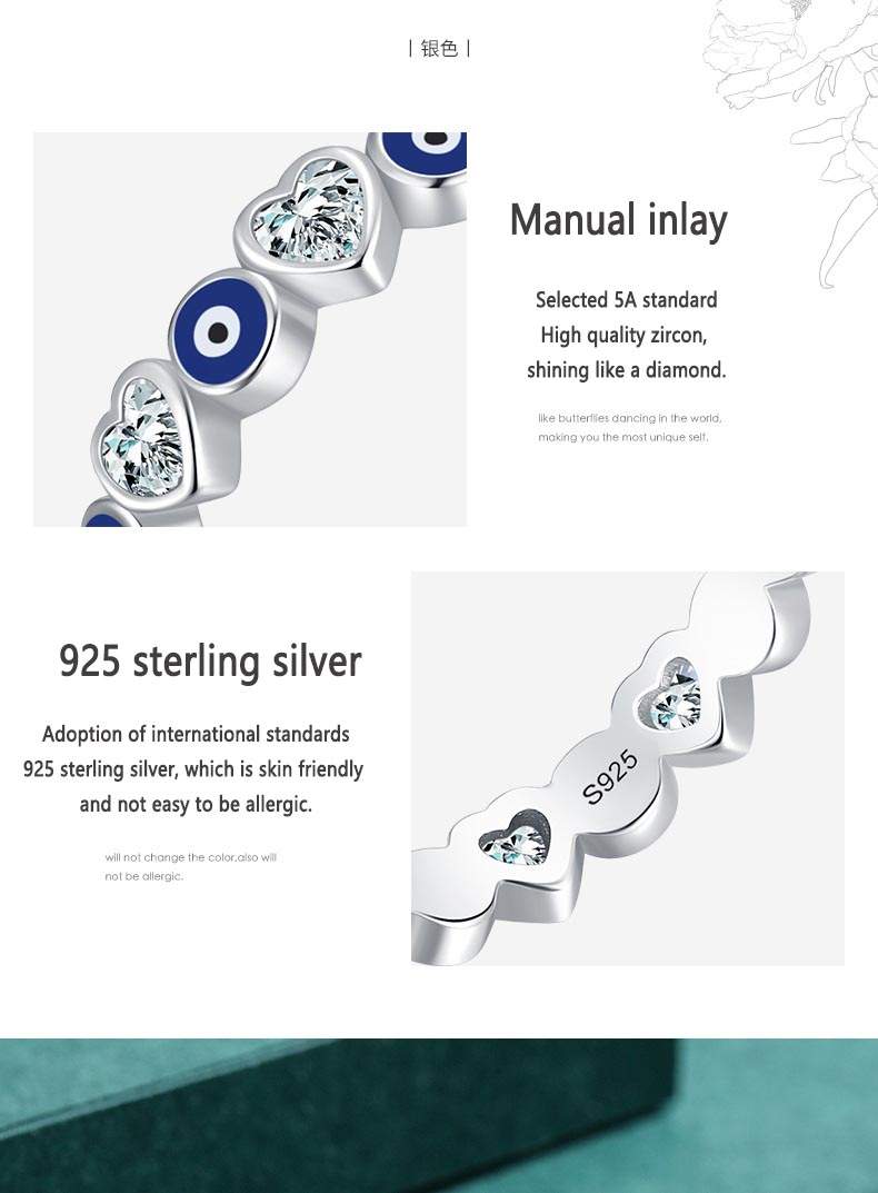 S925 Sterling Silver Heart-Shaped Zirconia Ring Female Original Design Fashion Versatile Commuter Style Finger Ring