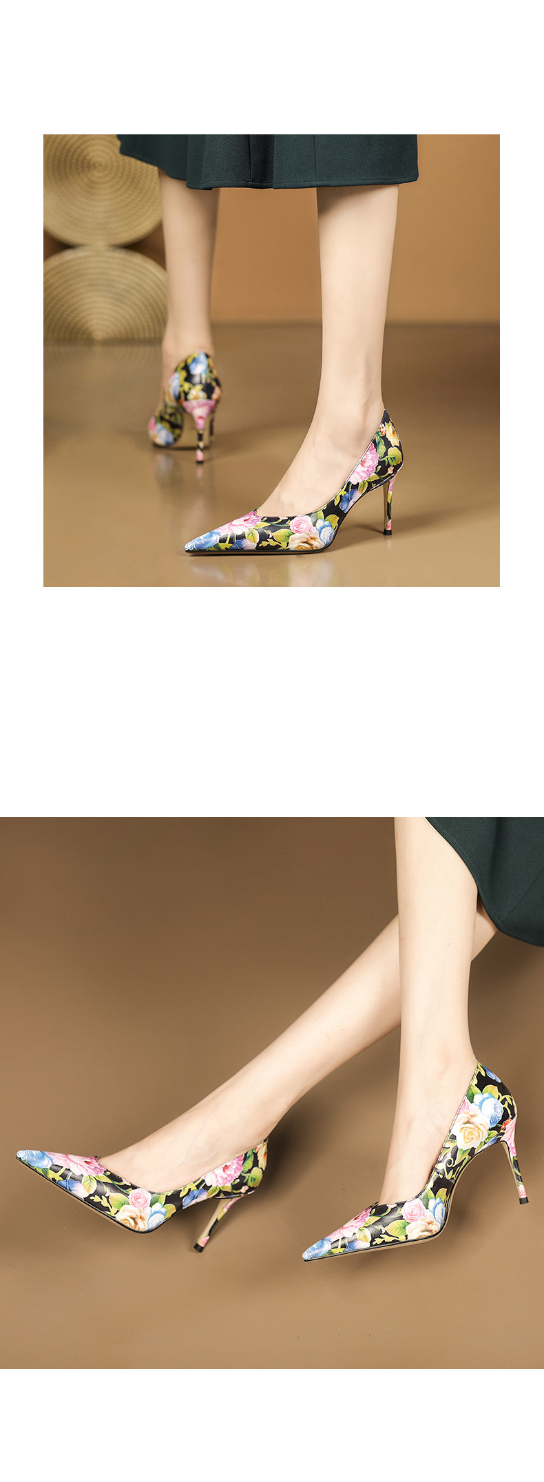 Etiquette professional work shoes, pointed embroidered single shoes, women's ethnic style