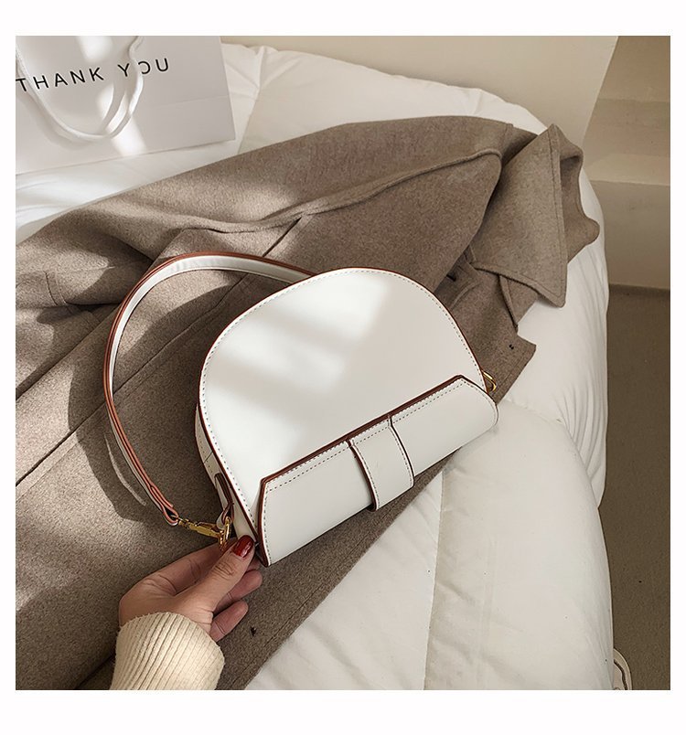 Mirco Creative Small Shoulder handbag Microfiber Synthetic Leather Saddle Bags Versatile Luxury Designer Crossbody Bag for Women
