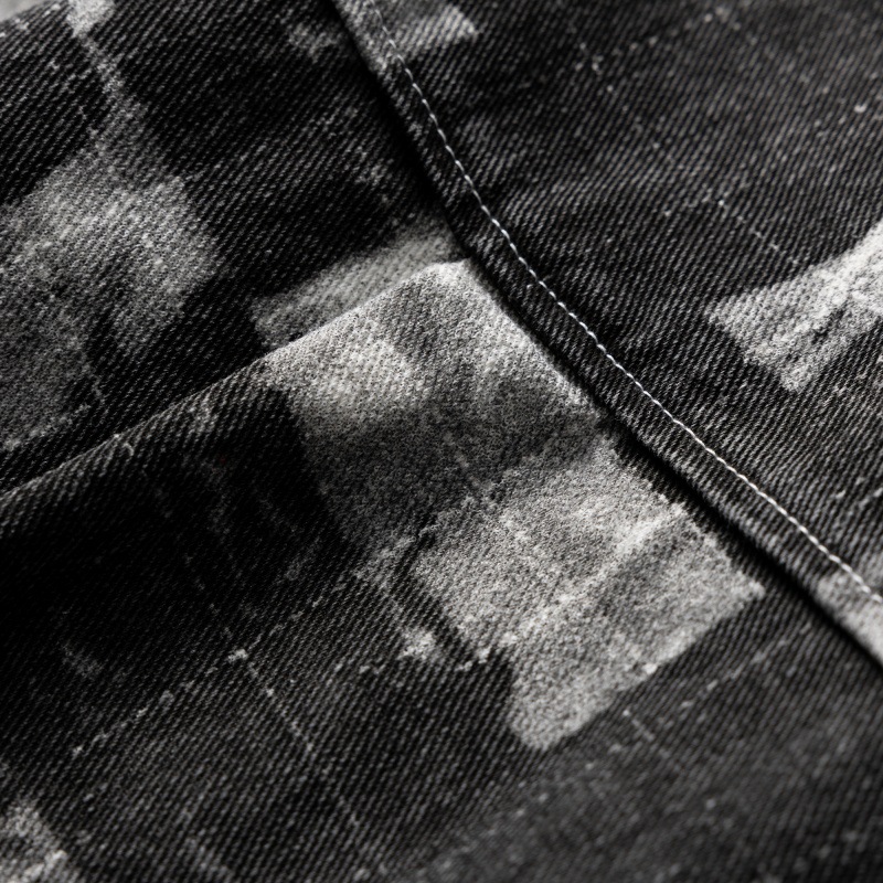 Fully printed washed collared shirt
