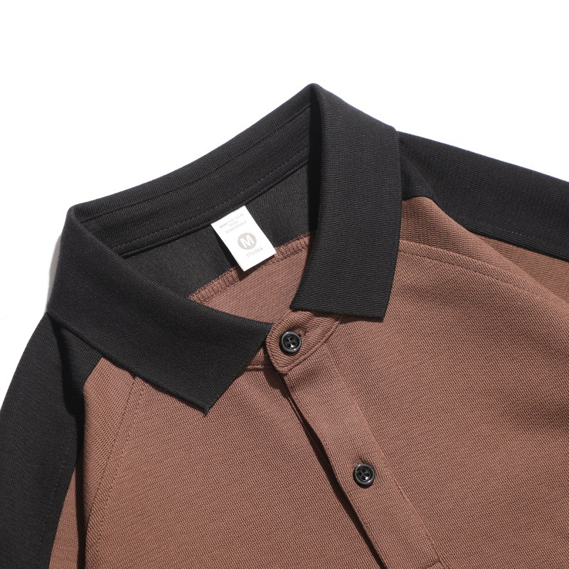 Japanese Retro Cotton Color Block Letter Shirt