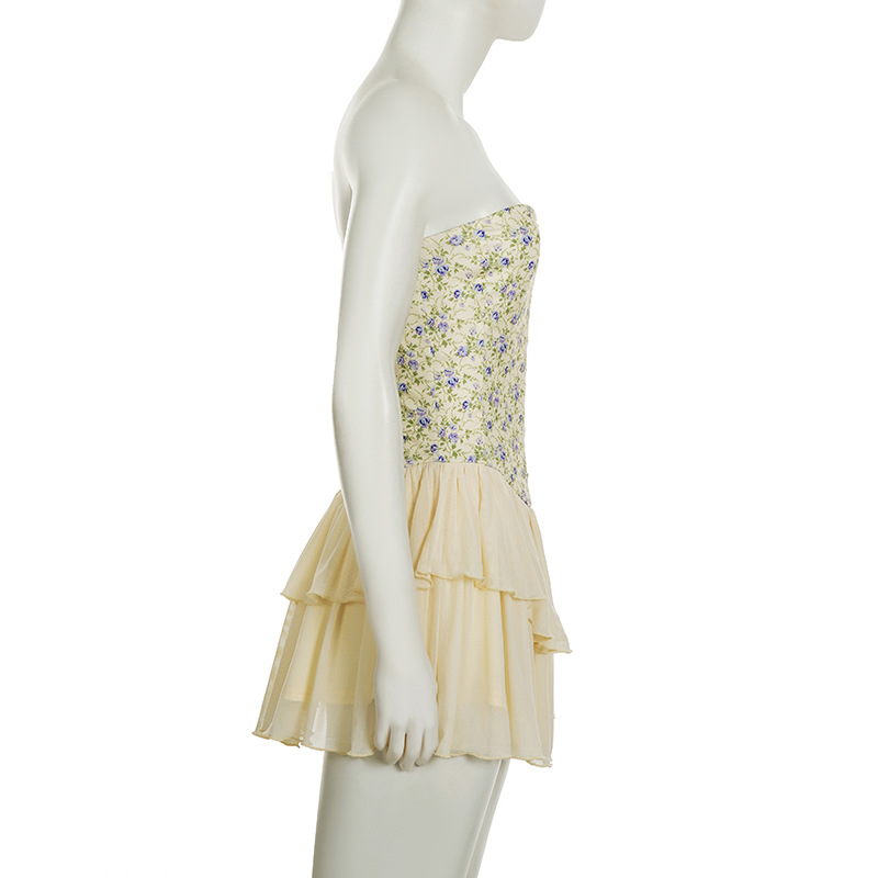 Sleeveless Fitted Ruffled Dress