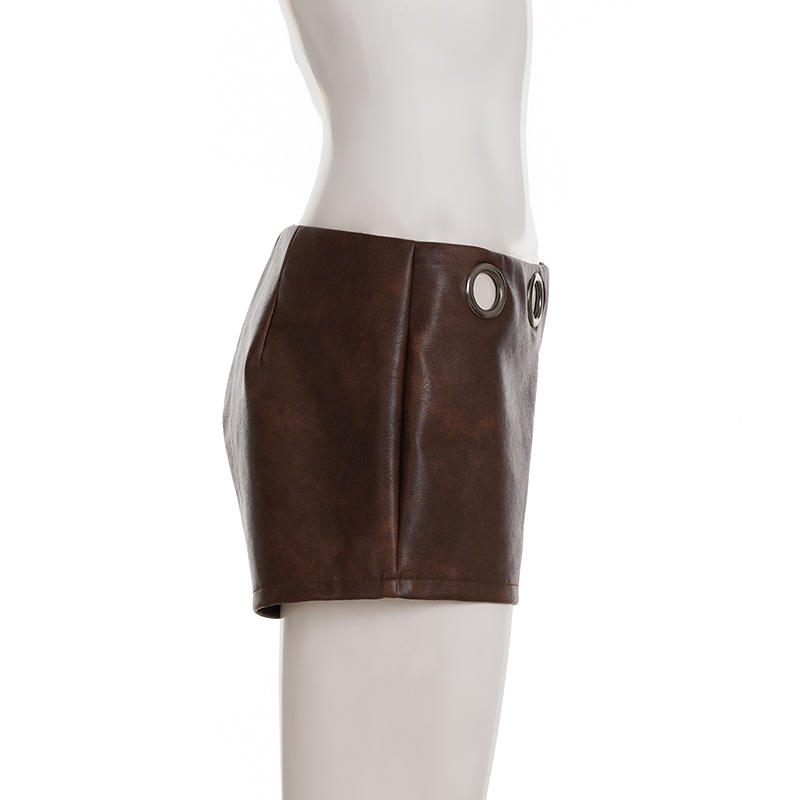 Sleek Hips-Hugger Mini Skirt
