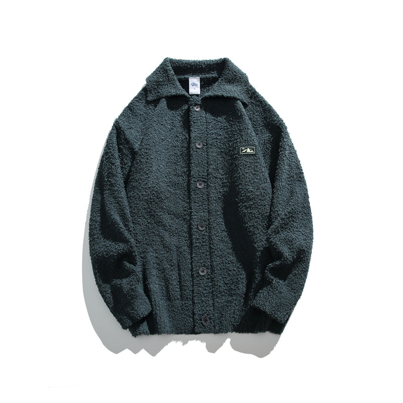 Simple Twist Polyester Long Sleeve Cardi