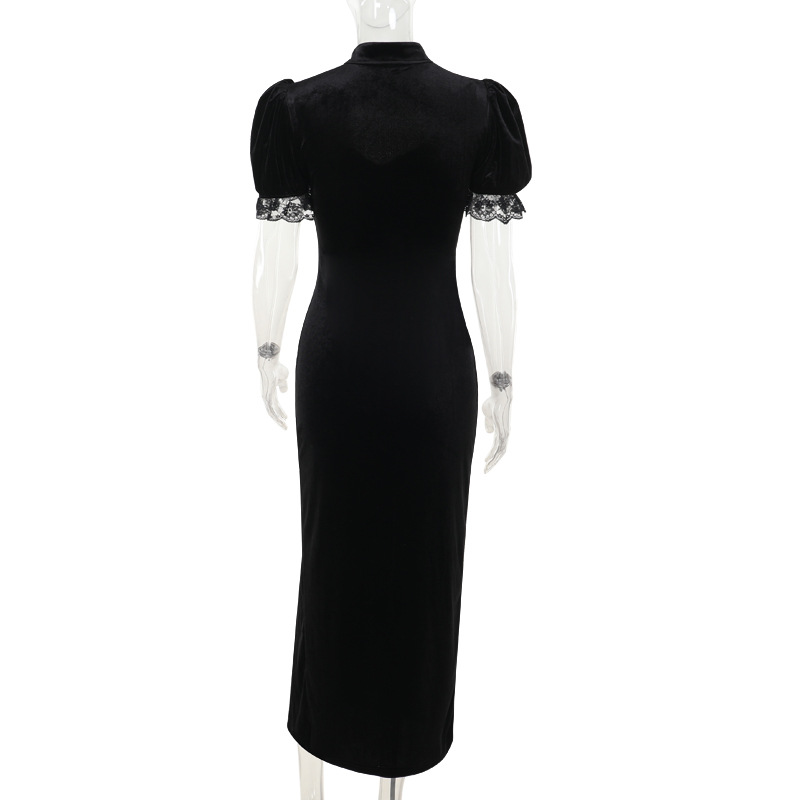 Stand Collar Bodycon Streetwear Dress