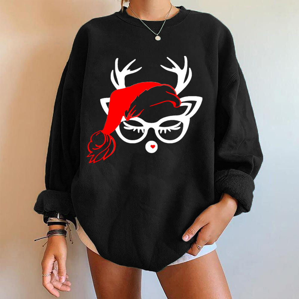 Scarlet Reindeer 3D Korean Oversized Hoodie