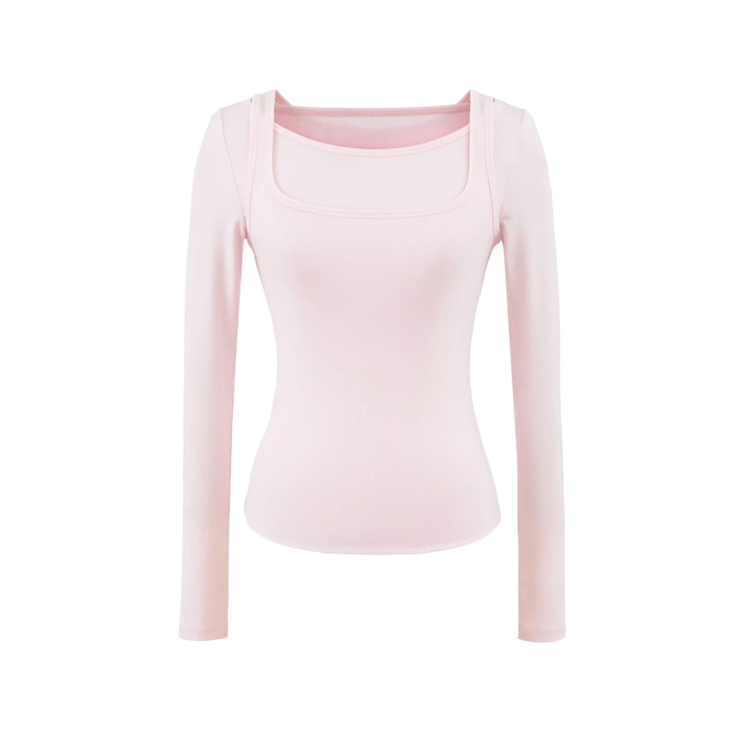 Ladies Sensual Bodycon Solid Long Sleeve Tee