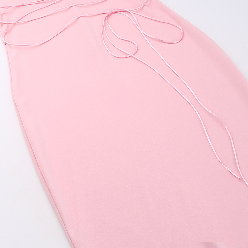One Shoulder Padded Belted Bodycon Maxi Skirt