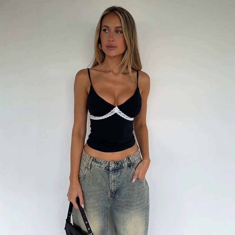 Regular Neck Colorblock Paneled Lined Strapless Top