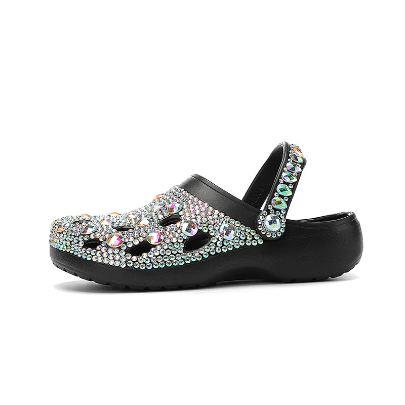 Women Summer Luxury Slippers Rhinestone Decoration Sandals Beach Slides Flip Flop Soft Fashion Casual Shoes
