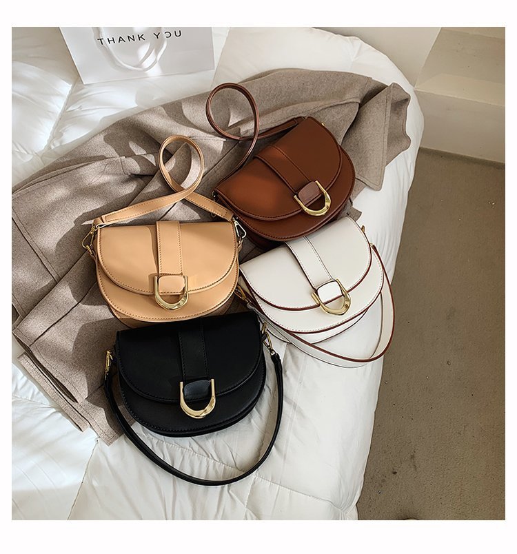 Mirco Creative Small Shoulder handbag Microfiber Synthetic Leather Saddle Bags Versatile Luxury Designer Crossbody Bag for Women
