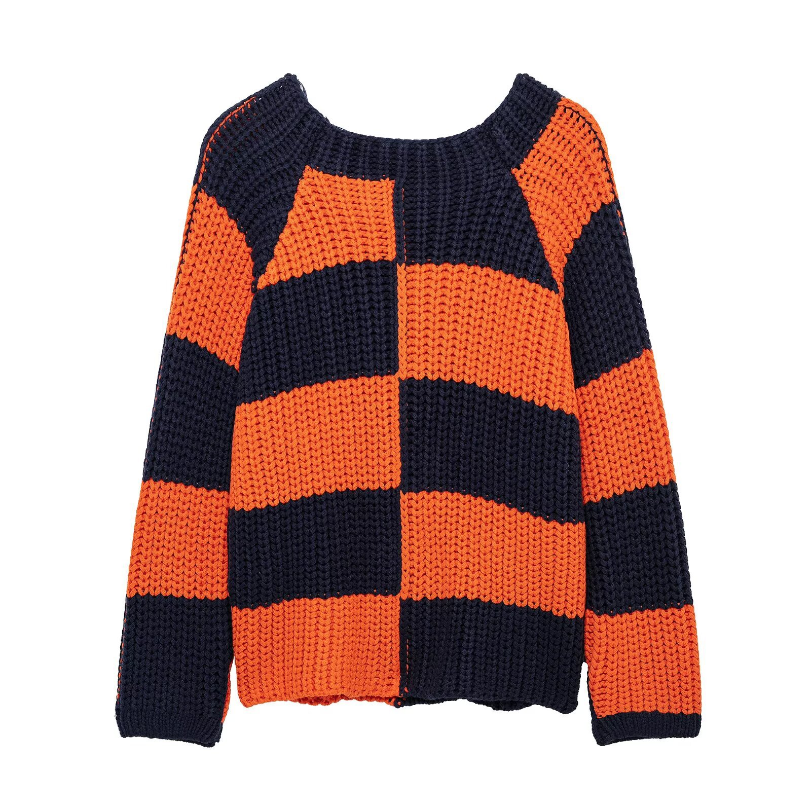 Oversized Banded Crew Sweater