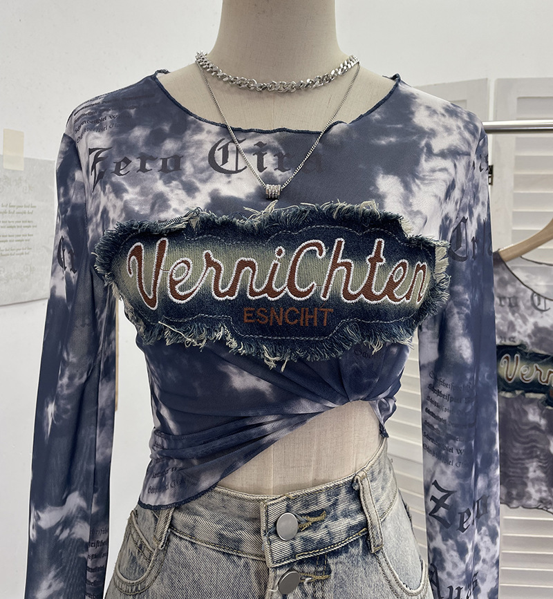 Long Sleeve Cover Up Short T-Shirt