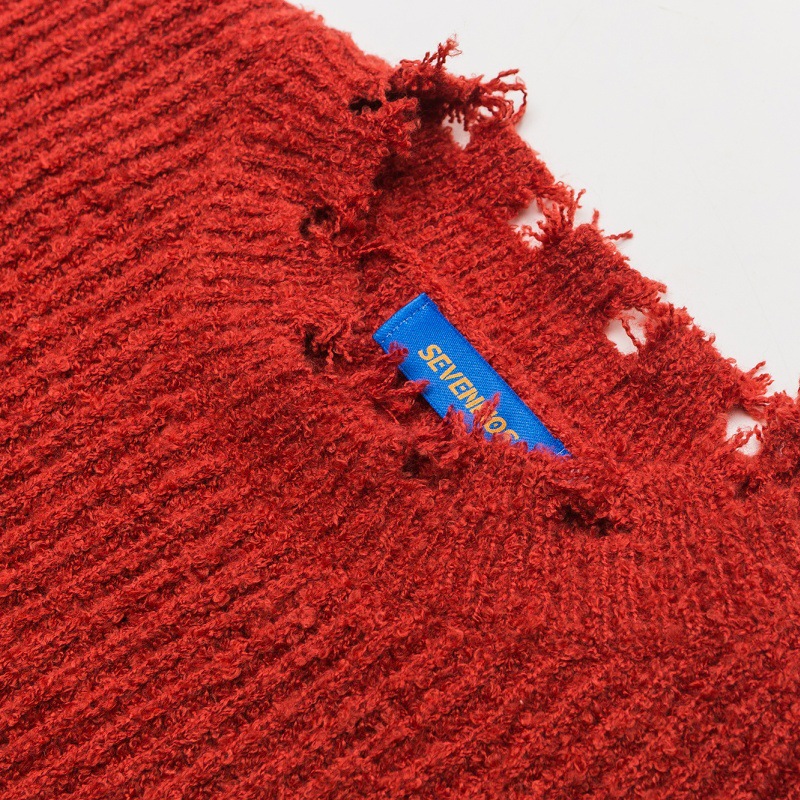 Oversized Color Block Sweater Long Sleeve Polyester