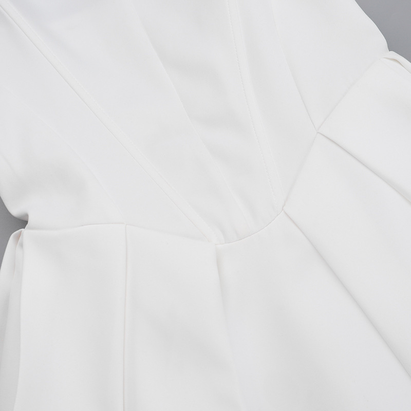 Polyester Sleeveless Tie Collarless Dress