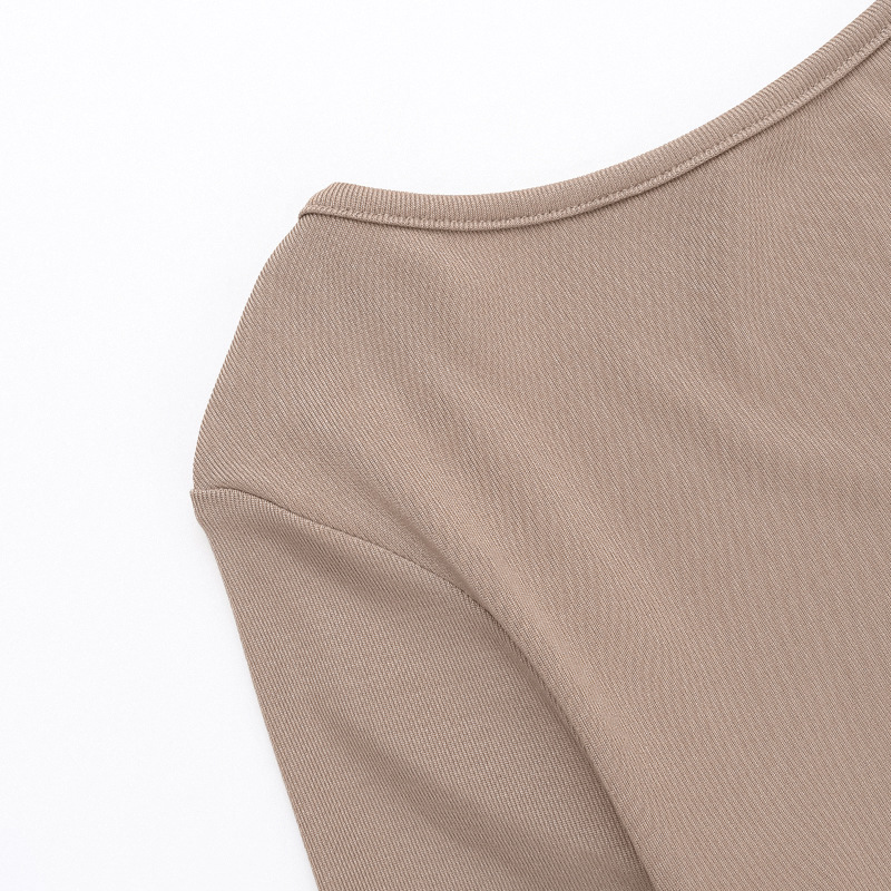 Long Sleeve Round Neck Polyester Dress
