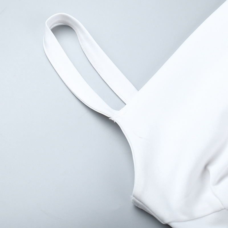 One-Shoulder Sleeveless Polyester Midi Dress