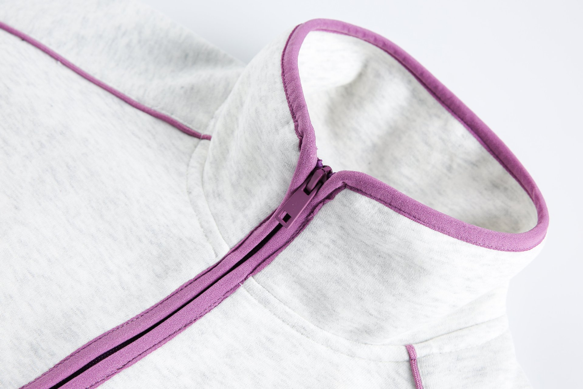 Cotton Blend Two-Tone Seam Hoodie