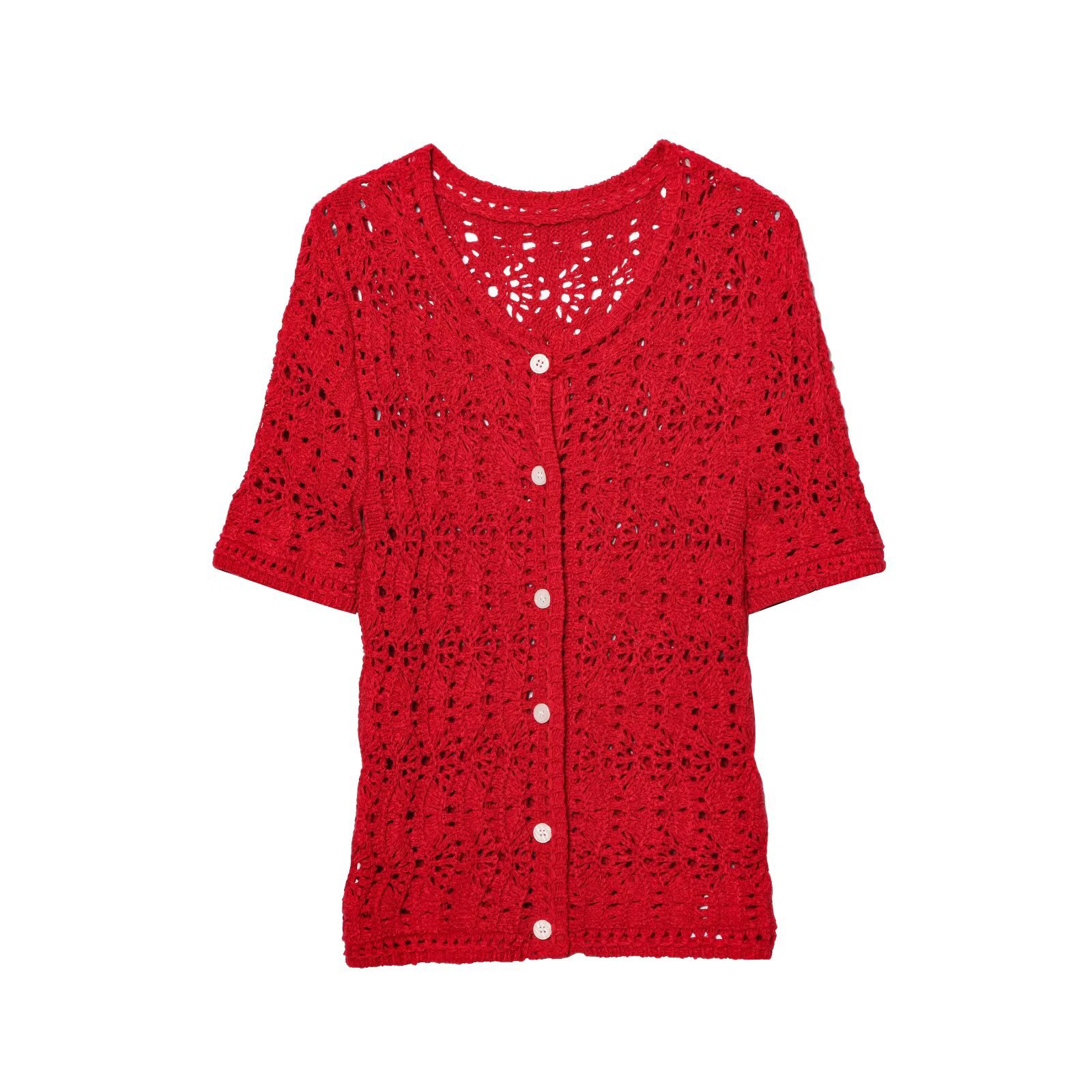 Ladies Three-Quarter Solid Crew Sweater