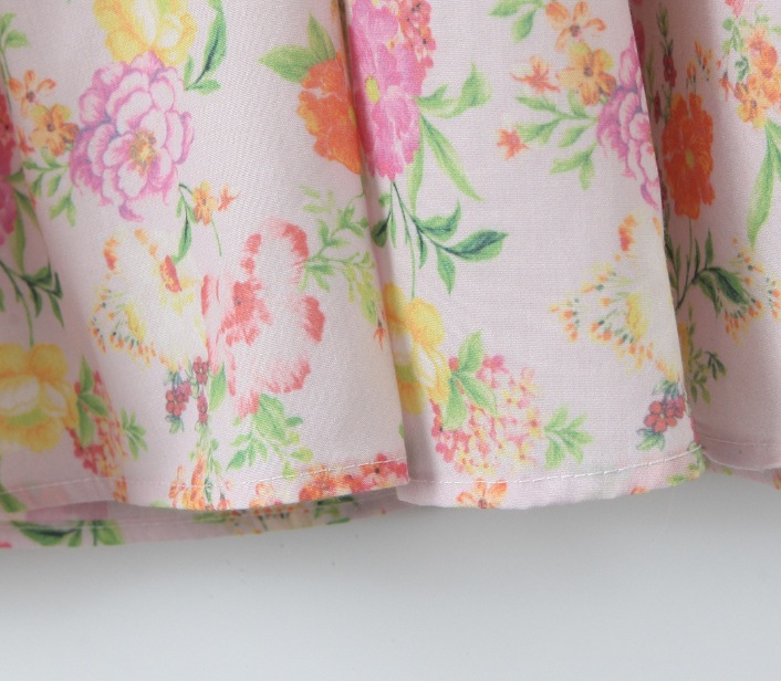 Women's Clothing Floral Fishbone Tie Strap Top + Tube Top Dress Set