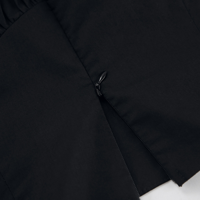 Elegant Cotton High-Waist Bubble Skirt for Office Wear A-Line Skirt Slimming Short Skirt