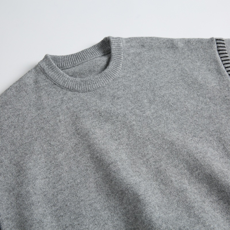 Oversized Japanese Workwear Sweater Accent Seams