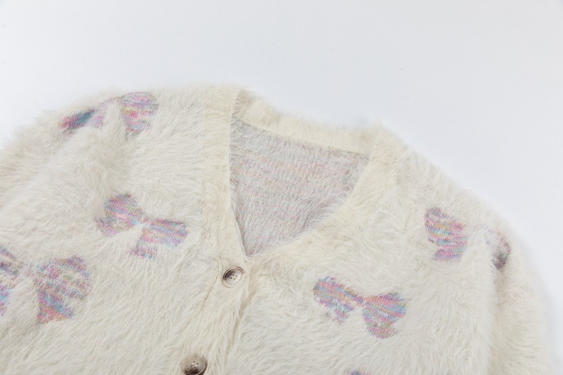 Japanese Workwear Loose Fit Long Sleeve Patterned Cardigan