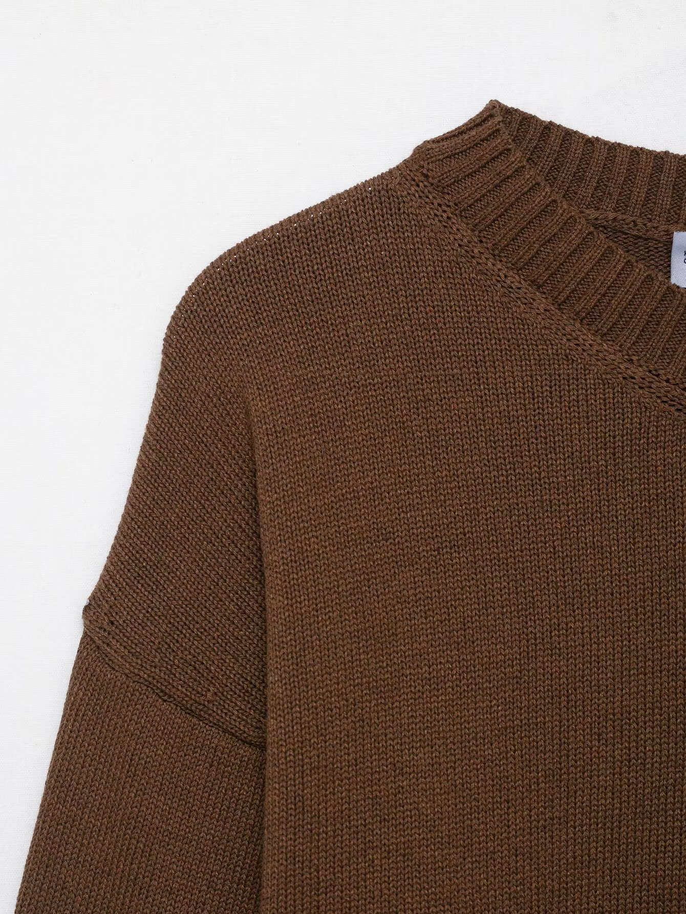 Ladies Solid Color Plunge Sweater