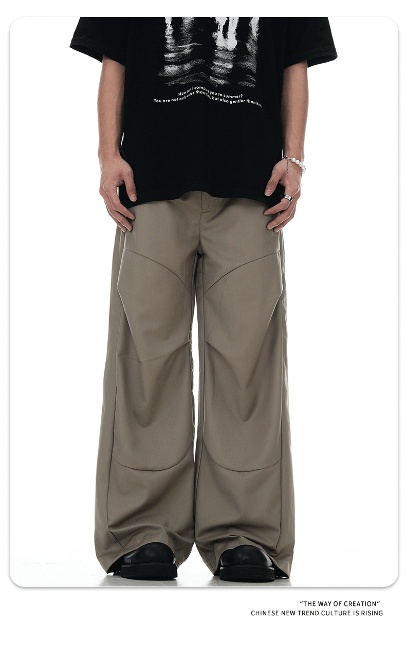 Simple Clean Fit, Commuting Deconstructed Loose and Slim Fit Casual Long Pants